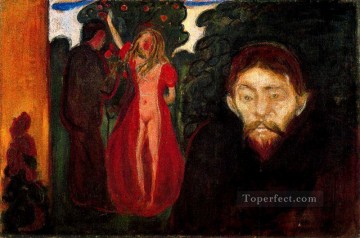 表現主義 Painting - 嫉妬 1895 エドヴァルド・ムンク 表現主義